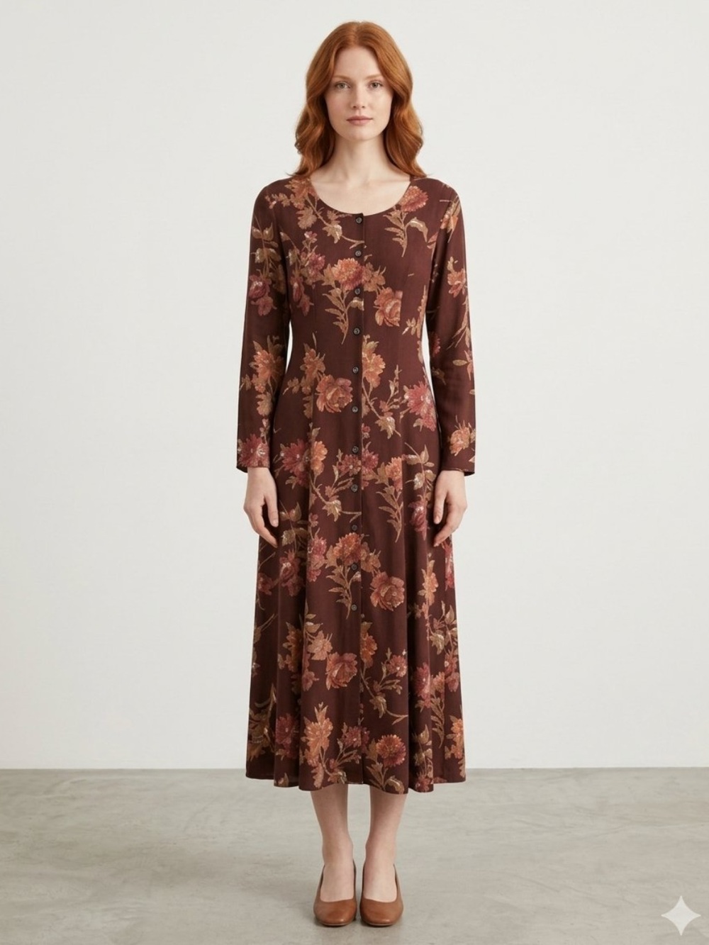 Laura Ashley button front midi MIDI dress NWT